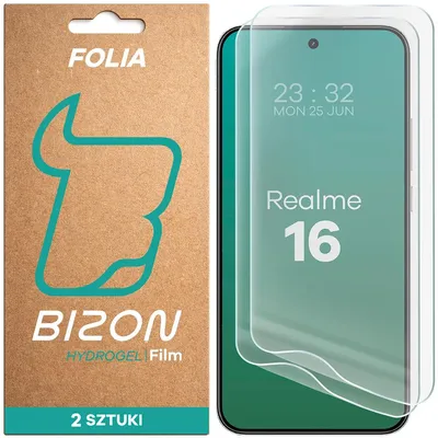 Produktbild von 2x Hydrogel Folie für den Bildschirm für Realme 16 5G, Bizon Film Hydrogel Front Duo