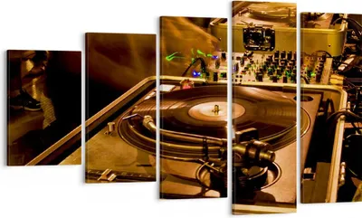 Produktbild von Bild auf Leinwand - Leinwandbild - Disco Tanz Musik Rhythmus - 100x60cm - Wand Bild - Wanddeko - Leinwanddruck - Bilder - Kunstdruck - Wanddekoration - Leinwand bilder - Wandkunst - EG100x60-0505