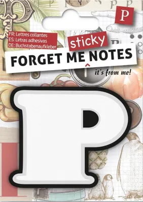 Obrázok produktu pre Zabudni na mňa samolepiace poznámky Písmeno P