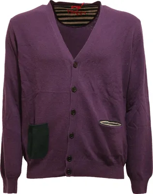 Produktbild von 9968U maglione ALTEA cardigan viola lana sweater men