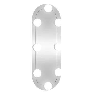 Zdjęcie produktu dla vidaXL Lustro ścienne z oświetleniem LED 15x40 cm szklane owalne