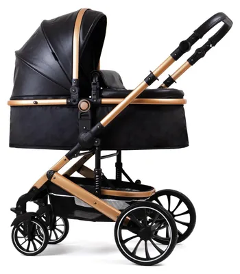 Produktbild von Pixini Kinderwagen Kalani 3in1 schwarz / gold