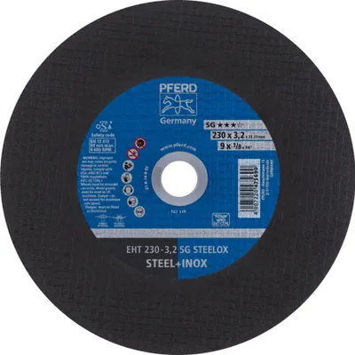 Produktbild von PFERD 61328432, Schneidedisk, Edelstahl, Stahl, 23 cm, Jede Marke, Flache Mitte, 2,22 cm