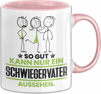 Produktbild von Schwiegervater Geschenk Tasse So Gut Kann Nur Ein Schwiegervater Aussehen Geschenkidee Kaffee-Becher (Rosa)