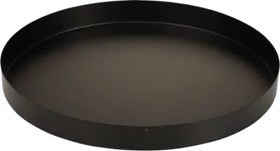 Produktbild von Rundes Metalltablett Kerzen- und Dekotablett Schwarz 20cm 2er Set, 2 Stück