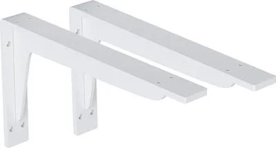 Produktbild von 2x Schwerlast Regalhalter Regalhalterung Regalträger Regal Winkel Wand bis 200kg Weiß 240x145mm