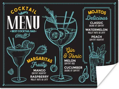 Produktbild von MuchoWow® Poster Cocktail - Sommer - Zitate 160x120 cm - Foto Plakat