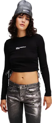 Image de Karl Lagerfeld A1w17037 T-shirt manches longues Noir S Femme Noir S