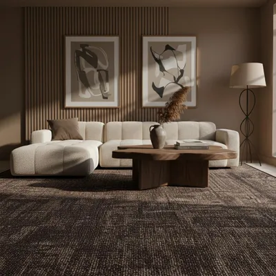 Produktbild von Kurzflorteppich Einfarbig Pflegeleicht Waschbar | Braun 140x200 cm Wohnzimmer  Rutschfest | KOFEL – Kadima Design