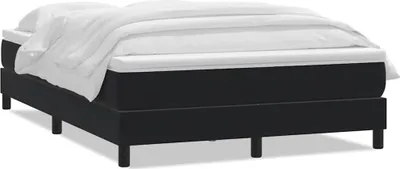 Produktbild von vidaXL Boxspringbett mit Matratze Schwarz 160x210 cm Samt