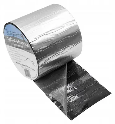Obrázok produktu pre Bauhaus, bitumenová lepiaca páska na strechy, 15 cm x 10 m, s hliníkovou vrstvou