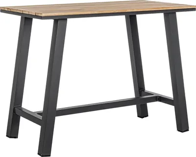 Produktbild von Bartisch - Holzoptik - Anthrazit - Aluminiumgestell - 73 x 131 cm