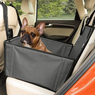 Produktbild von Hundesitz für das Auto – Sichere Fahrt – Extra stabile Konstruktion – 48 x 45 x 28 cm