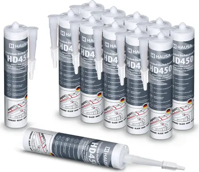 Produktbild von Hausa Kautschuk Dachdichtstoff HD450 Schwarz 12x 300ml