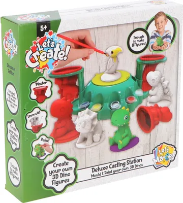 Produktbild von Deluxe-Gießstation Dinosaurier Figuren Hobbyset Kreatives Spielzeug Gips Gießen für Kinder