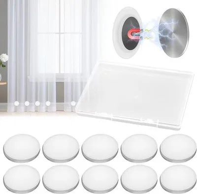 Image de Aimants pour cabine de douche - 10 paires - Blanc - Acier