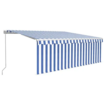 Immagine prodotto di Tenda a scomparsa manuale con tenda a rullo 4,5x3 m Blu e bianco