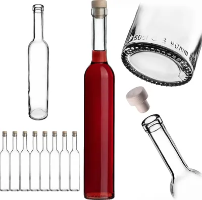 Produktbild von KADAX 8x Flasche 500ml für Tinkturen mit Kork Fi19