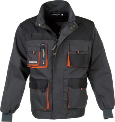 Produktbild von Bundjacke Work dunkelgrau orange - Arbeitsjacken, Jacken für Handwerker, Bundjacken, Berufsjacken - Gr. 46