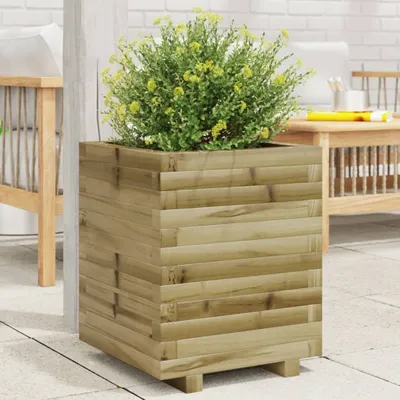 Image de Maison Exclusive - Bac à plantes 40 x 40 x 49,5 cm en bois de pin imprégné
