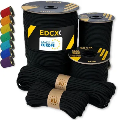 Imagen del producto de Cuerda paracord 550 de nylon, con un diámetro de 4 mm y una longitud de 100 metros, ideal para actividades de supervivencia y al aire libre