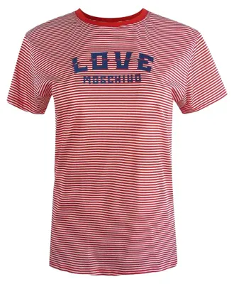 Produktbild von Love Moschino - "Love" T-Shirt für Damen SY4041 (M) (Rot/Weiß)