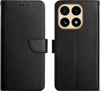 Produktbild von Xiaomi 15T Hülle - Coverup Genuine Leather Klapphülle - Echtes Leder - Schwarz
