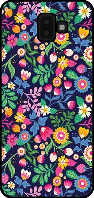Produktbild von Smartphonica Handyhülle Passend für Samsung Galaxy J6 Plus 2018 mit Blumendruck - TPU Backcover Hülle Blumendesign
