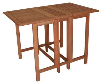 Produktbild von Doppel-Klapptisch Holztisch 107x65x75cm aus Eukalyptusholz