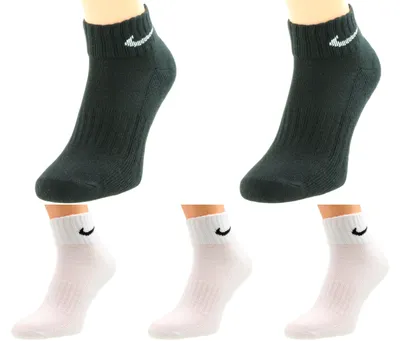 Produktbild von 5 Paar Nike SX7677 Everyday Lightweight Ankle Sportsocken Herren Damen - Farbe: weiß schwarz - Größe: 38-42