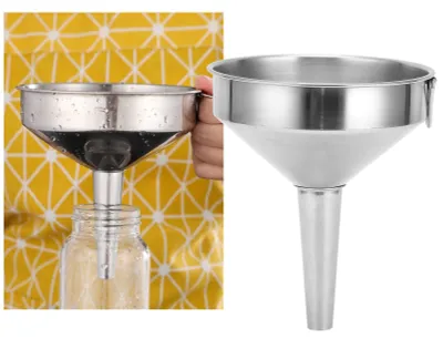 Obrázok produktu pre Nerezový lievik, 11 cm, praktický pomocník do kuchyne, vhodný na fľaše a varenie