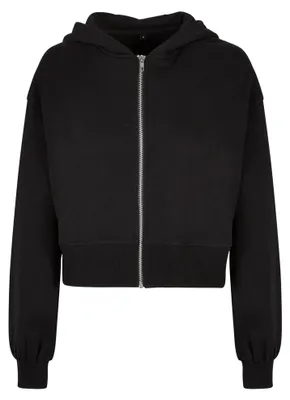 Image de Build Your Brand - Sweat à capuche zippé pour femme LT2537 (M) (noir)