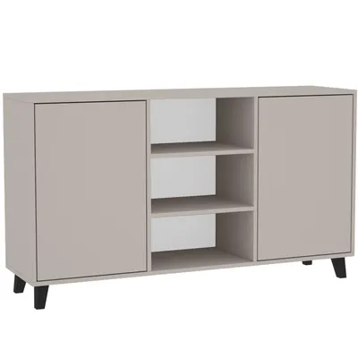 Produktbild von BEAUTYSOFA | Kommode HOME 2D2P – Sideboard mit 2 Türen und 2 offenen Regalen, Standschrank in Kaschmir, Push-to-Open