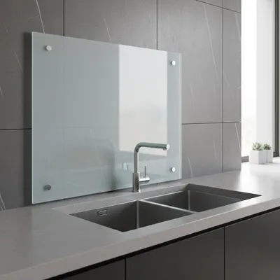 Produktbild von Küchenrückwand ESG 6 mm Milchglas 70×60 cm Spritzschutz