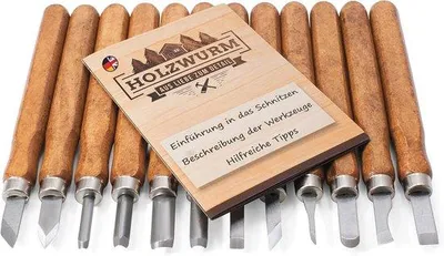 Image de Set de couteaux polyvalents 12 pièces pour le bois, les fruits et les légumes