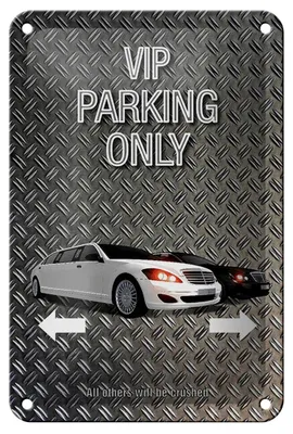 Produktbild von Blechschild Spruch 12x18cm Parken VIP parking only