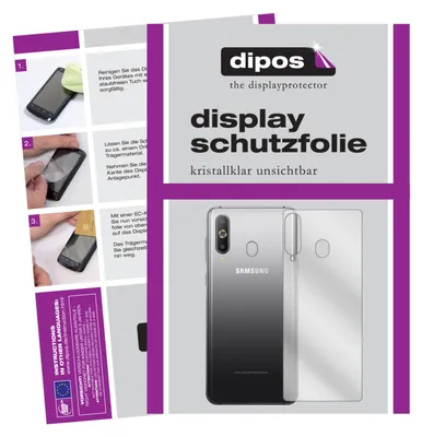 An instructional guide and product image for a Samsung Galaxy M40 screen protector.