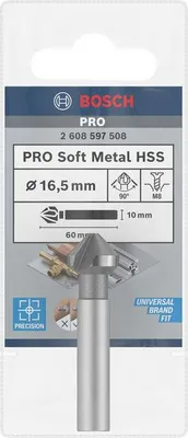 Produktbild von PRO Soft Metal HSS Kegelsenker, 16,5 x 60 mm, M8
