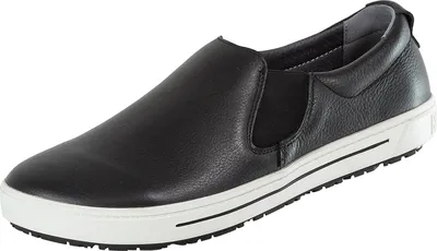 Produktbild von Birkenstock Berufslipper QO 400 NL, Schwarz, Gr. 41, Leder, Mikrofaser, Kork, Nitrilgummi, rutschhemmend, antistatisch, wasserabweisend, öl- und benzinresistent, Fersen-Energieaufnahme, auswechselbares Fußbett, für Beruf und Freizeit, O2, EN ISO 20347:2012