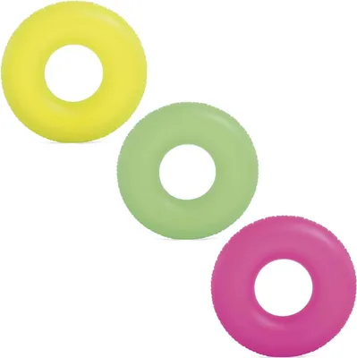 Obrázek produktu pro Neonový plavecký kruh, průměr 91 cm - 3 barvy INTEX 59262 zelená