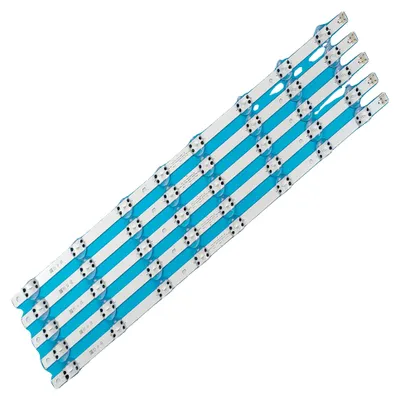 Image de Bande de rétroéclairage LED, longueur 670 mm, 8 LED par bande, tension 6 V, compatible avec plusieurs modèles, lot de 5 bandes