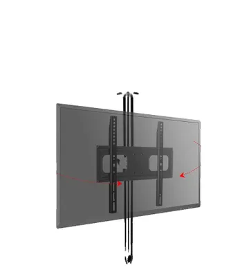 Immagine prodotto di Supporto per TV, regolabile in altezza da 86 a 114 cm, adatto per TV da 23" a 65", carico massimo 45 kg, compatibilità VESA da 100x100 mm a 600x400 mm, rotazione di 360 gradi