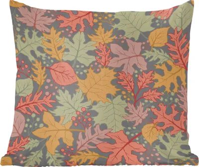 Produktbild von MuchoWow® Zierkissen Sofakissen Wohnzimmer Dekokissen 45x45 cm Herbst - Illustration - Laub - Schlafpolster - Polster für das Sofa