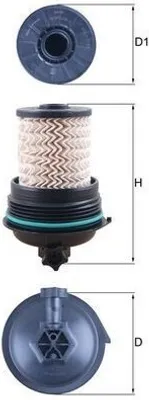 Produktbild von Kraftstofffilter MAHLE KX 480 für RENAULT Megane IV Grandtour (K9A/M/N) Filtereinsatz