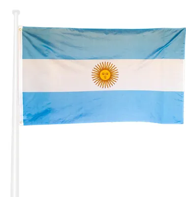 Argentinien-Flagge 90x150 cm, wetterbeständig, mit 2 Metallösen