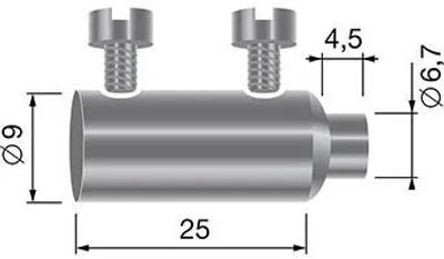 Produktbild von Doppelte Kabelklemme, Für Kabel bis ø: 3 mm.