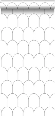 Obrázek produktu pro ESTAhome tapeta Art Decó vzor bílá a černá - 139140 - 0,53 x 10,05 m