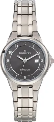 Produktbild von Dugena Herren-Armbanduhr Gent, Quarz, Titangehäuse, Mineralglas, Titanarmband, 5 bar