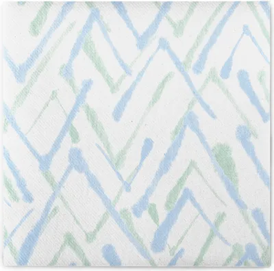 Produktbild von Airlaid Serviette Zack in Grün-Blau,  40 x 40 cm, 50 Stück - Mank