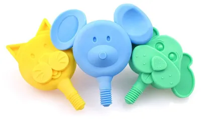 Image de Kit d'accessoires de niveau A pour Ark Therapeutics, jouet sensoriel Z-Vibe. Accessoires pour Z-Vibe (chat, chien ou souris) pour des exercices sensoriels et oromoteurs.